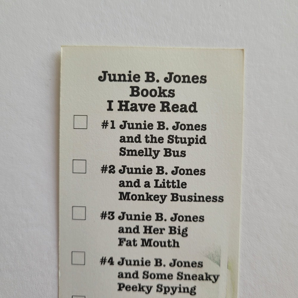 Vintage 90s Junie B. Jones Bookmark 1992 Denise Brunkus Reading List 676-76038-4 - Picture 11 of 14
